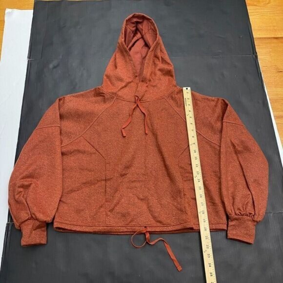 PrAna Ziller Sweatshirt Women Small Hooded Pullover Gingerbread Wool New - Picture 5 of 13